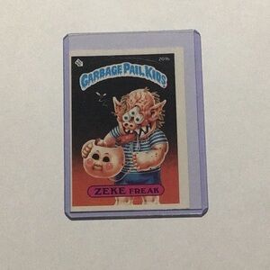 **1986 Garbage Pail Kids Zeke Freak 201 b Card